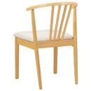 Spisestuestol 2 pcs Naturlig og lys Solid gummitræ