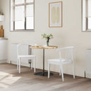Spisestuestol 2 pcs Hvid Solid gummitræ