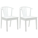 Spisestuestol 2 pcs Hvid Solid gummitræ