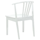 Spisestuestol 2 pcs Hvid Solid gummitræ