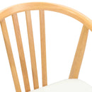 Spisestuestol 2 pcs Natur og hvid Solid gummitræ