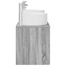 Badeværelsesmøbel sæt 3 stk. Grå Sonoma 49,5 x 44,5 x 65,5 cm