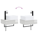 Badeværelsesmøbel sæt 5 stk. Hvid højglans 33 x 34,5 x 100 cm