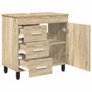 Badeværelse Vaskeskab Sonoma-eg 60 x 35 x 60 cm Konstrueret træ