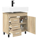 Badeværelse Vaskeskab Sonoma-eg 60 x 35 x 60 cm Konstrueret træ
