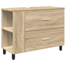 Badeværelse Vaskeskab Sonoma-eg 80 x 35 x 60 cm Konstrueret træ