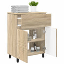 Badeværelse Vaskeskab Sonoma-eg 60 x 35 x 80 cm Konstrueret træ