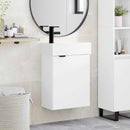 Badeværelses Vanity-enhed med Armatur Hvid 45,5 x 22,5 x 84 cm