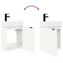 Badeværelses Vanity-enhed med Armatur Hvid 45,5 x 22,5 x 84 cm