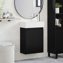 Badeværelses Vanity-enhed med Armatur Sort 45,5 x 22,5 x 84 cm