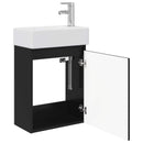 Badeværelses Vanity-enhed med Armatur Sort 45,5 x 22,5 x 84 cm