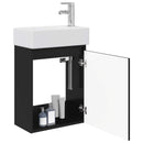 Badeværelses Vanity-enhed med Armatur Sort 45,5 x 22,5 x 84 cm