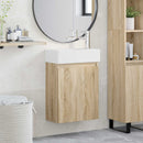 Badeværelses Vanity-enhed med Armatur Sonoma-eg