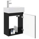 Badeværelses Vanity-enhed med Armatur Sort 45,5 x 22,5 x 84 cm