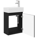 Badeværelses Vanity-enhed med Armatur Sort 45,5 x 22,5 x 84 cm