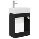 Badeværelses Vanity-enhed med Armatur Sort 45,5 x 22,5 x 84 cm