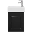 Badeværelses Vanity-enhed med Armatur Sort 45,5 x 22,5 x 84 cm
