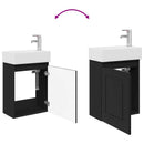 Badeværelses Vanity-enhed med Armatur Sort 45,5 x 22,5 x 84 cm