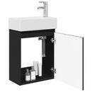 Badeværelses Vanity-enhed med Armatur Sort 45,5 x 22,5 x 84 cm