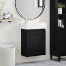 Badeværelses Vanity-enhed med Armatur Sort 45,5 x 25,5 x 84 cm