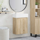 Badeværelses Vanity-enhed med Armatur Sonoma-eg