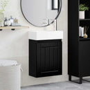 Badeværelses Vanity-enhed med Armatur Sort 45,5 x 25,5 x 84 cm