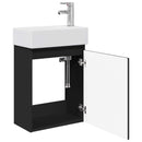 Badeværelses Vanity-enhed med Armatur Sort 45,5 x 25,5 x 84 cm