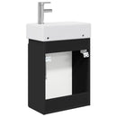 Badeværelses Vanity-enhed med Armatur Sort 45,5 x 25,5 x 84 cm