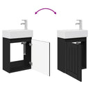 Badeværelses Vanity-enhed med Armatur Sort 45,5 x 25,5 x 84 cm