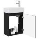 Badeværelses Vanity-enhed med Armatur Sort 45,5 x 25,5 x 84 cm