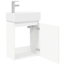 Badeværelses Vanity-enhed med Armatur Hvid 45,5 x 22,5 x 84 cm