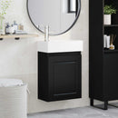 Badeværelses Vanity-enhed med Armatur Sort 45,5 x 22,5 x 84 cm