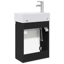 Badeværelses Vanity-enhed med Armatur Sort 45,5 x 22,5 x 84 cm