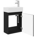 Badeværelses Vanity-enhed med Armatur Sort 45,5 x 22,5 x 84 cm