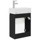 Badeværelses Vanity-enhed med Armatur Sort 45,5 x 22,5 x 84 cm