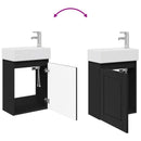 Badeværelses Vanity-enhed med Armatur Sort 45,5 x 22,5 x 84 cm