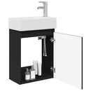 Badeværelses Vanity-enhed med Armatur Sort 45,5 x 22,5 x 84 cm