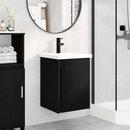 Badeværelses Vanity-enhed med Armatur Sort eg 42 x 40 x 74,5 cm
