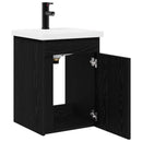 Badeværelses Vanity-enhed med Armatur Sort eg 42 x 40 x 74,5 cm