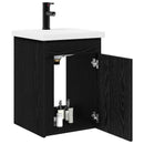 Badeværelses Vanity-enhed med Armatur Sort eg 42 x 40 x 74,5 cm