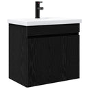 Badeværelses Vanity-enhed med Armatur Sort eg 61 x 40 x 74,5 cm