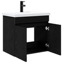 Badeværelses Vanity-enhed med Armatur Sort eg 61 x 40 x 74,5 cm
