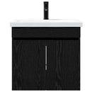 Badeværelses Vanity-enhed med Armatur Sort eg 61 x 40 x 74,5 cm