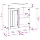 Bad møbel under vasken Sort 78,5 x 37,5 x 81 cm Konstrueret træ