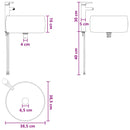 Væghængt håndvask skab Artisan-eg 49,5 x 44,5 x 66 cm