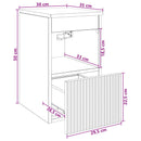 Badeværelsesskab Hvid 30 x 35 x 50 cm Konstrueret træ