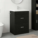 Badeværelse Under Vask Skab Sort eg 56 x 37,5 x 81 cm