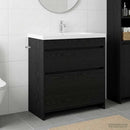 Badeværelse Under Vask Skab Sort eg 78,5 x 37,5 x 81 cm