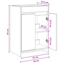 Badeværelse Under Vask Skab Artisan-eg 56 x 37,5 x 81 cm