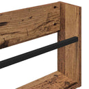 Magasin Rack 2 pcs Gammelt træ 60 x 12 x 30 cm Konstrueret træ